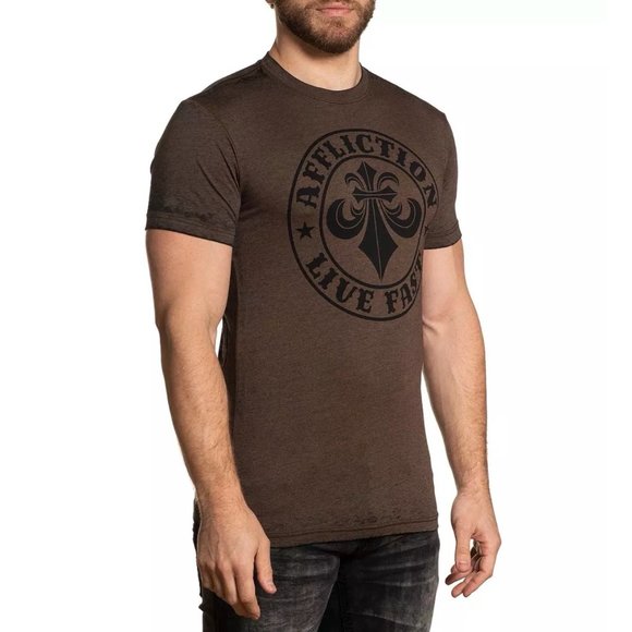 AFFLICTION Men's T-Shirt S/S DIVIO Tee Black Label - Picture 4 of 9